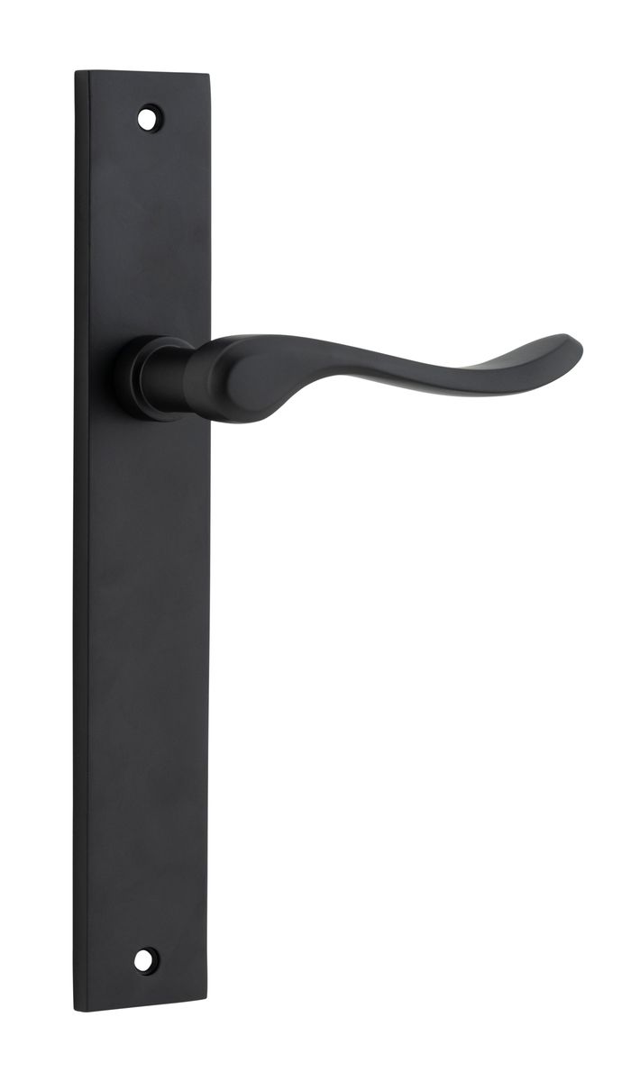 12920 - Stirling Lever - Rectangular Backplate - Matt Black - Passage