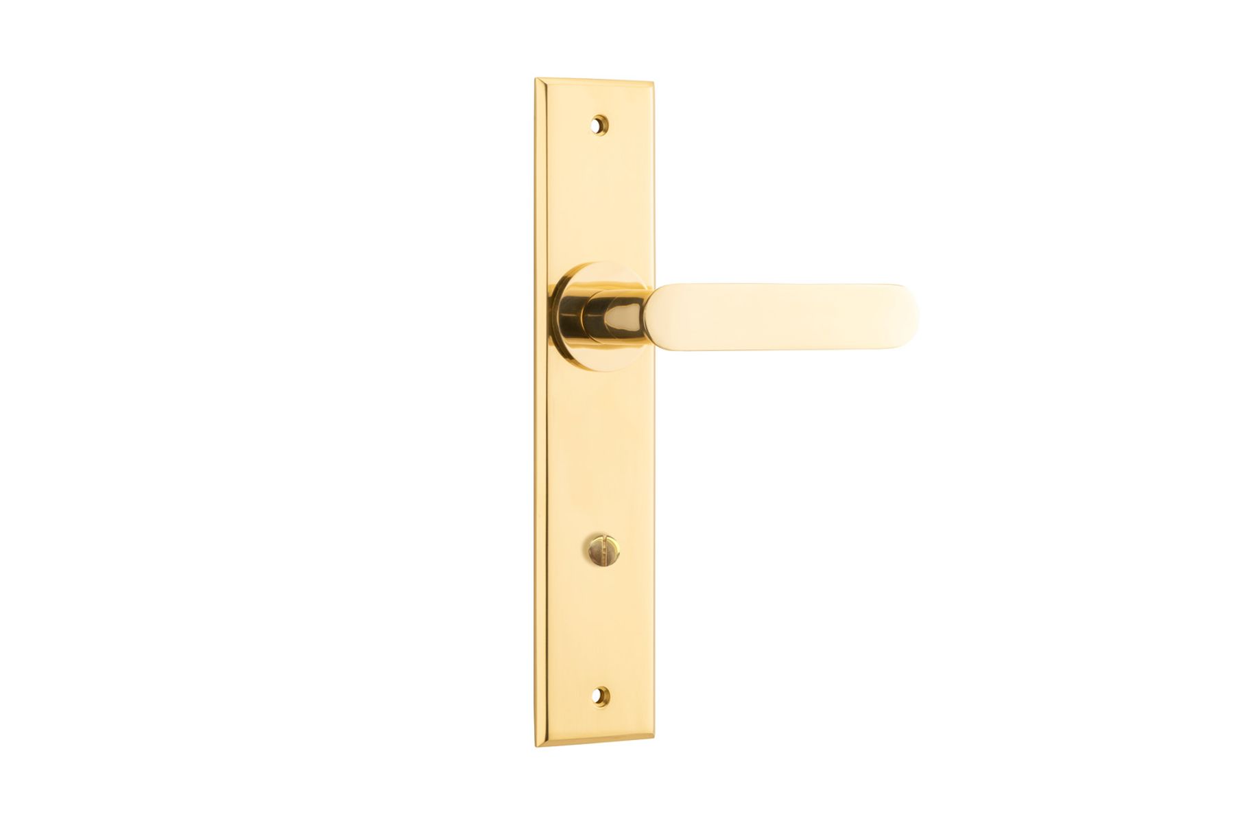 10284 - Bronte Lever - Chamfered Backplate - Polished Brass - Passage