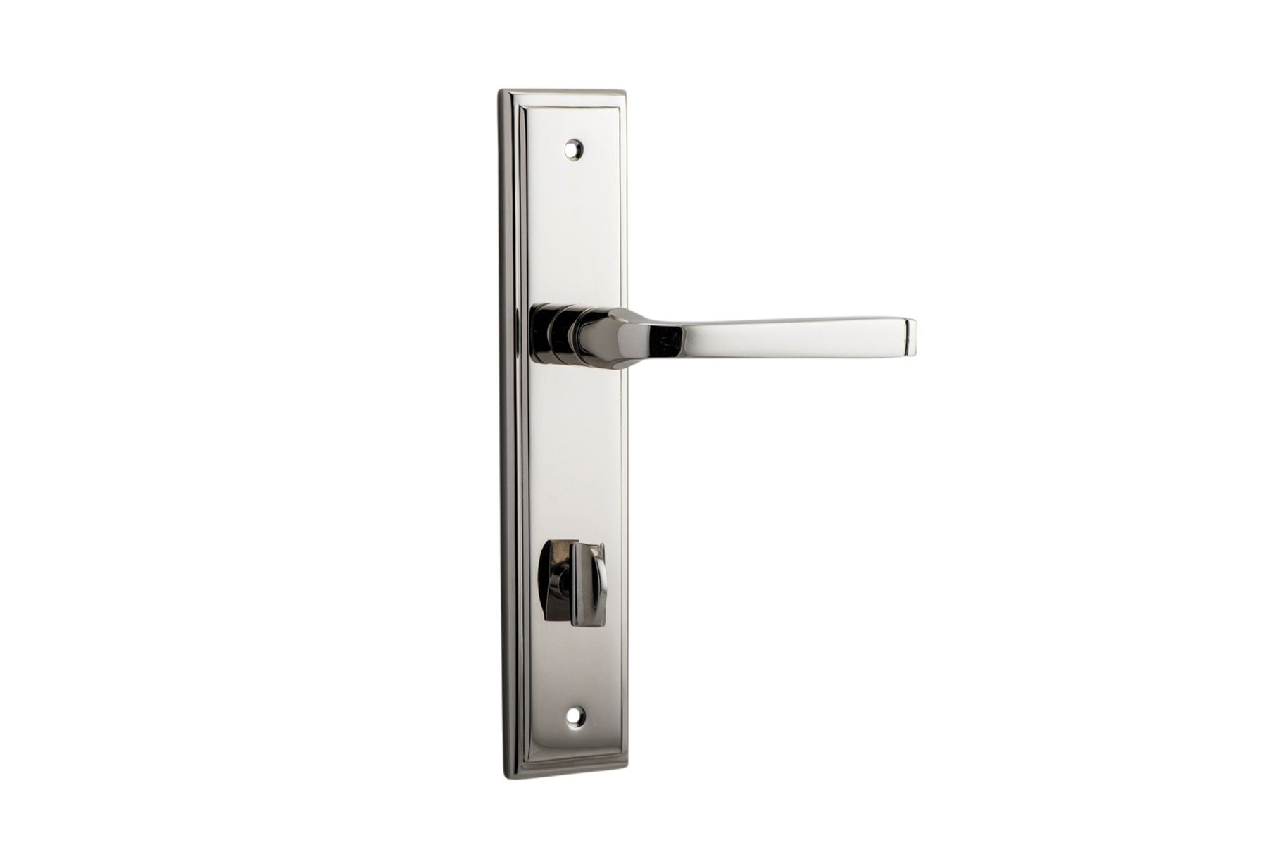 14244P85 - Annecy Lever - Stepped Backplate - Polished Nickel - Privacy