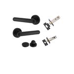 24003KPRIV60 - Puerto Lever - Round Rose Privacy Kit with Separate Privacy Turn - Matt Black - Privacy