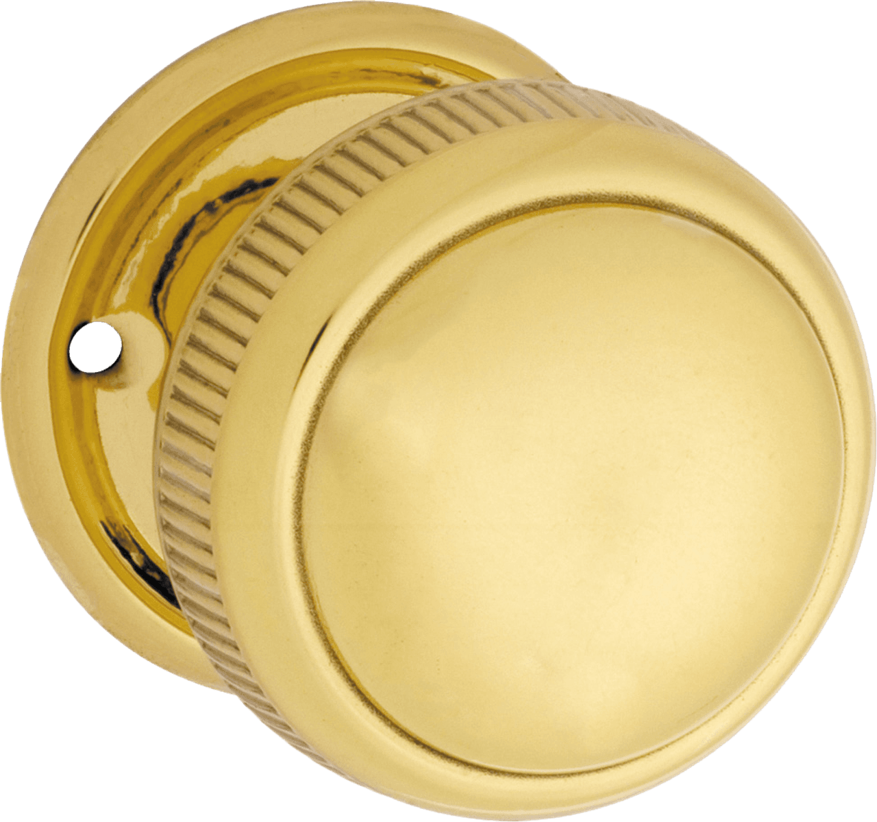 Large Milled Edged Mortice Knob - Round Rose