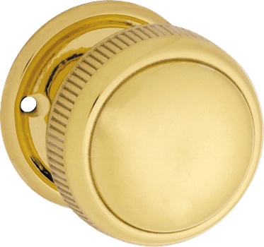 Large Milled Edged Mortice Knob - Round Rose