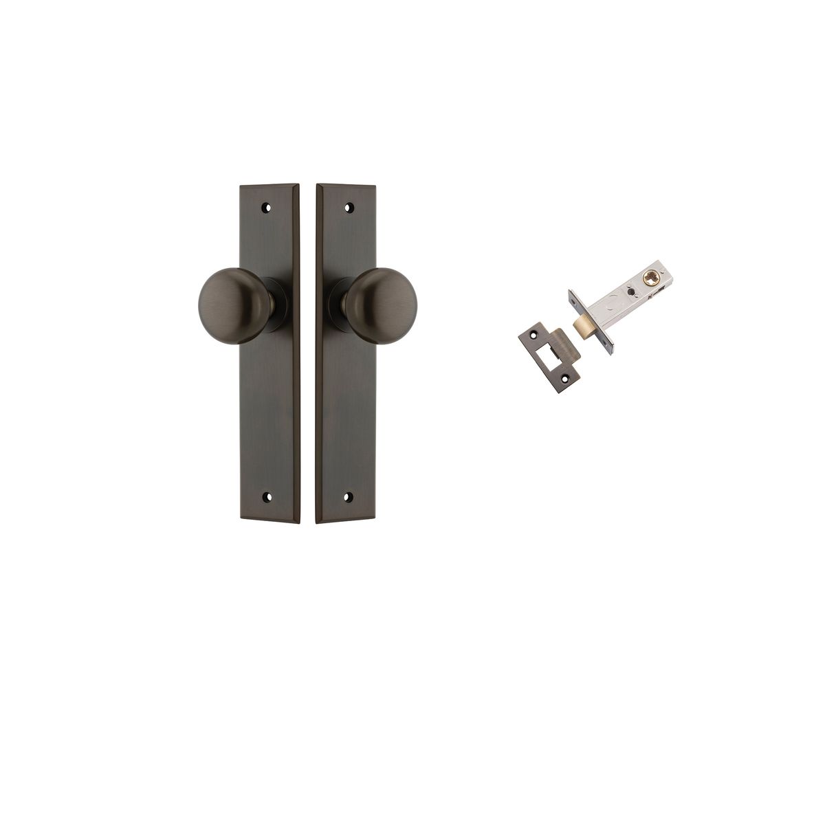 10946KPASS60 - Cambridge Knob - Chamfered Backplate Passage Kit - Signature Brass - Passage