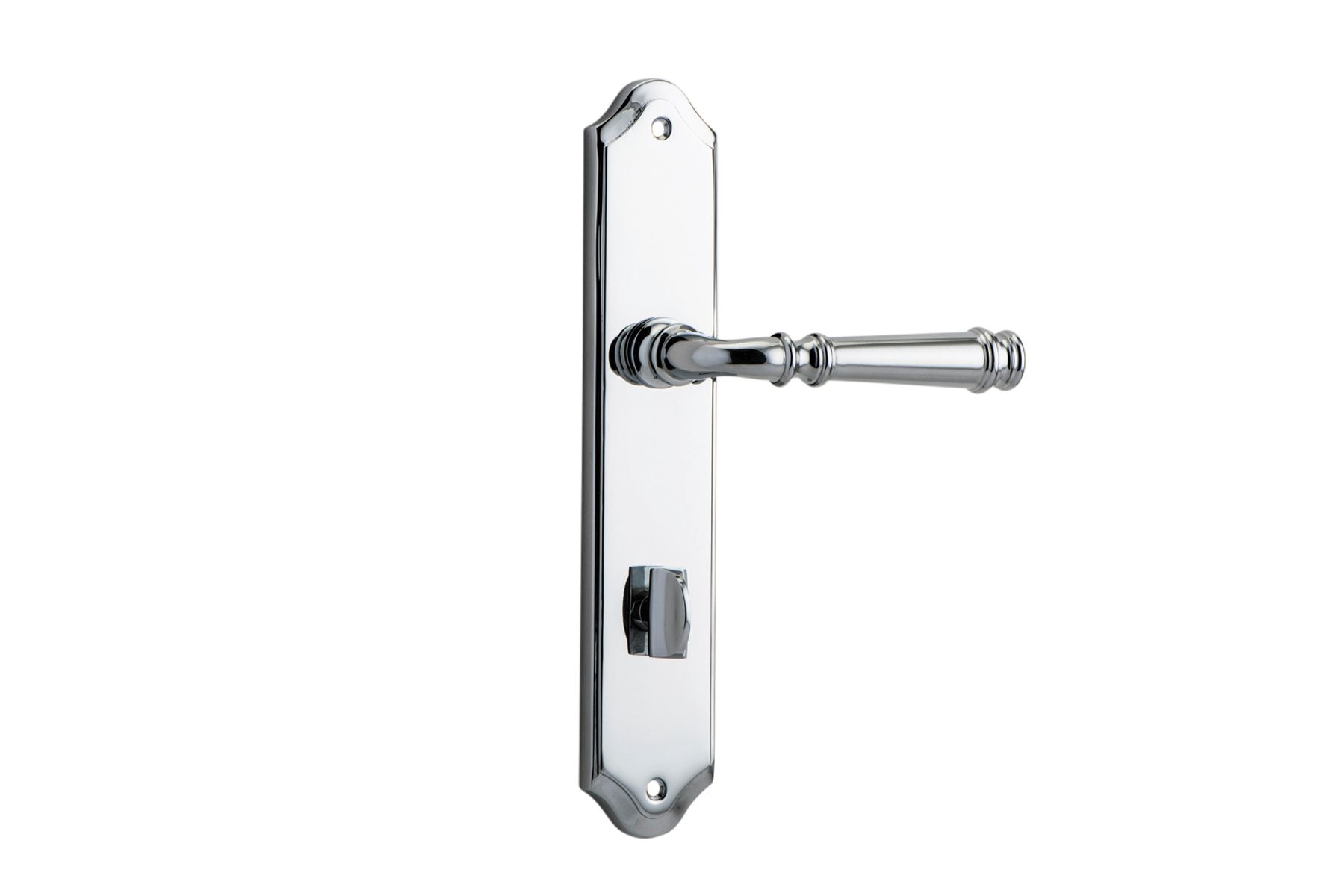11718P85 - Verona Lever - Shouldered Backplate - Polished Chrome - Privacy