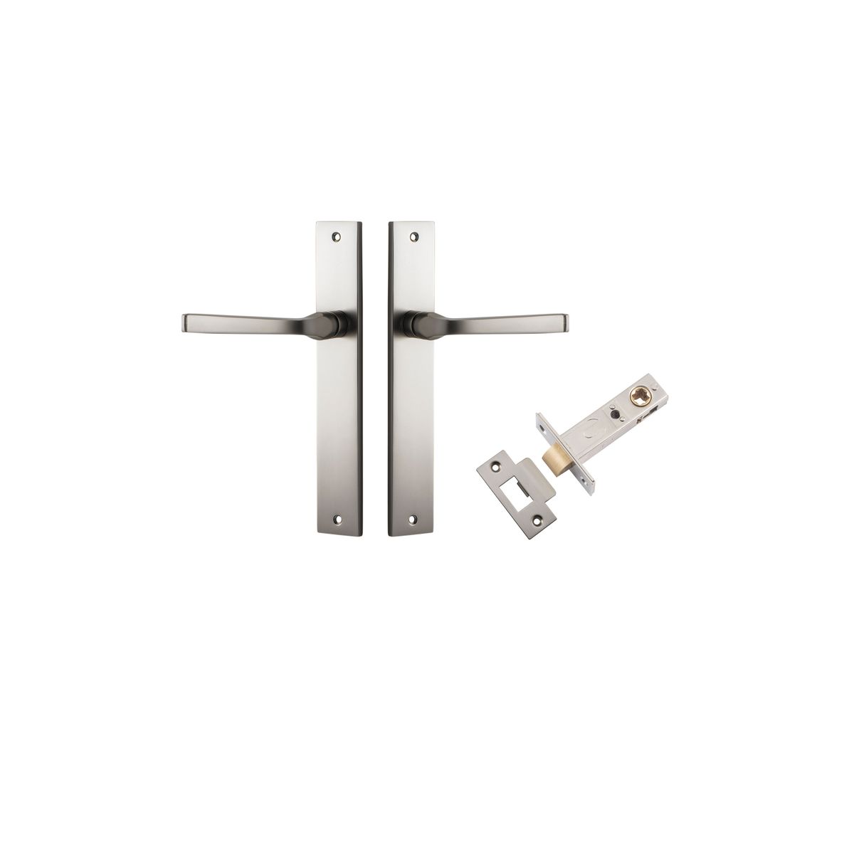 14708KPASS60 - Annecy Lever - Rectangular Backplate Passage Kit - Satin Nickel - Passage