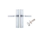 12294KPASS60 - Berlin Lever - Chamfered Backplate Passage Kit - Brushed Chrome - Passage