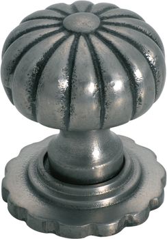 Fluted Cupboard Knob With Backplate - D32xP44mm