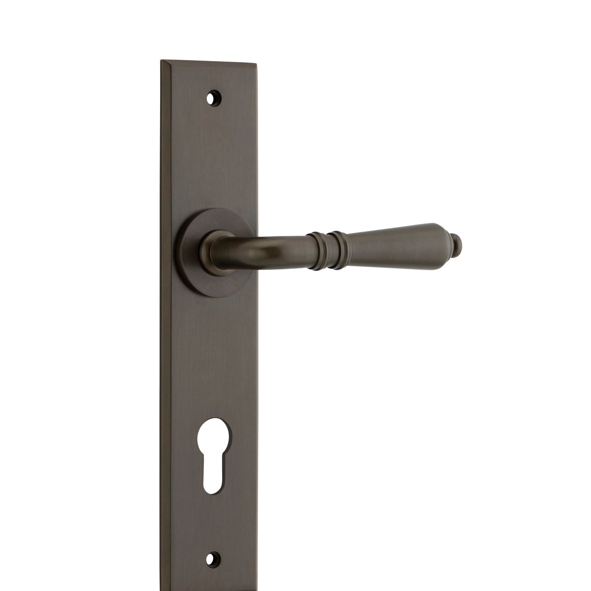 10780E85 - Sarlat Lever - Chamfered Backplate - Signature Brass - Entrance
