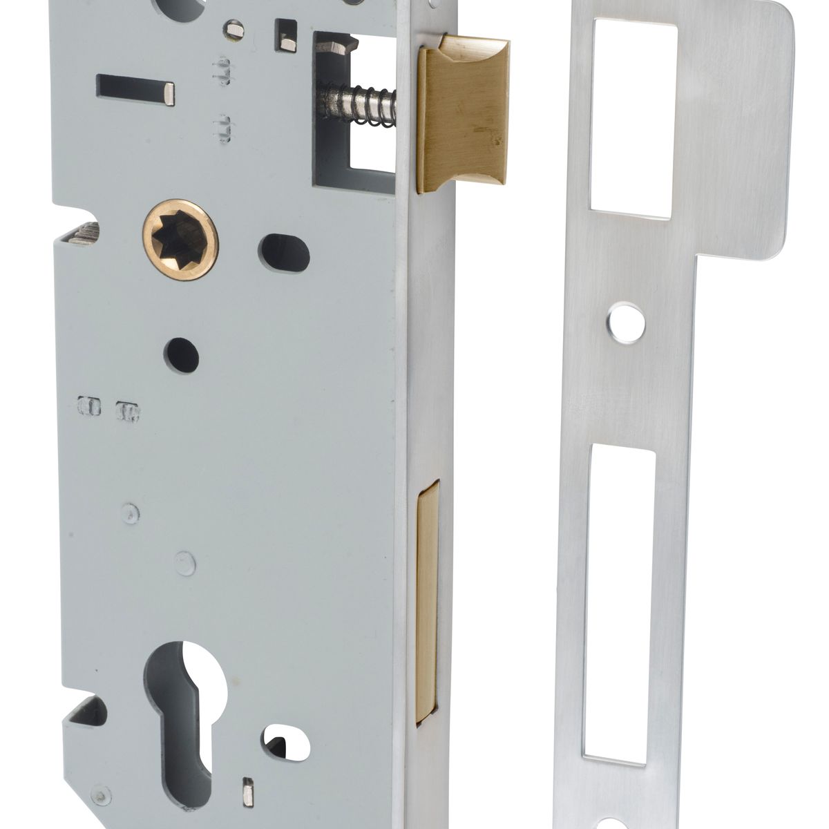 6058 - 85mm Euro Mortice Locks - 45mm Backset - Brushed Chrome