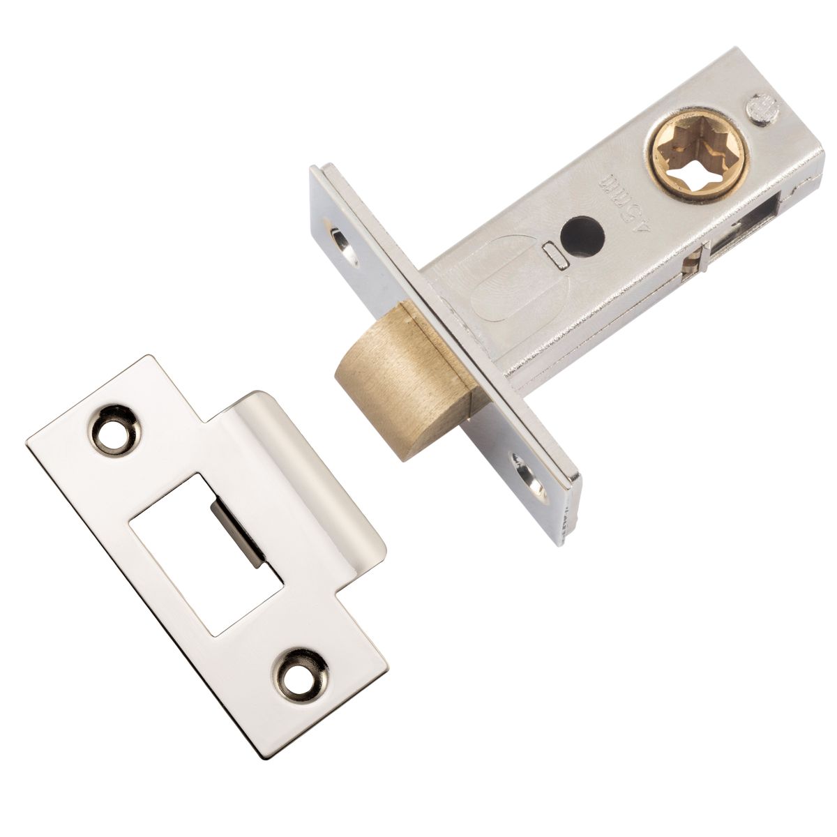 21504 - Hard Sprung Split Cam Tube Latch - 45mm Backset - Polished Nickel