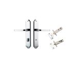 11720KPRIV60 - Annecy Lever - Shouldered Backplate Privacy Kit with Privacy Turn - Polished Chrome - Privacy