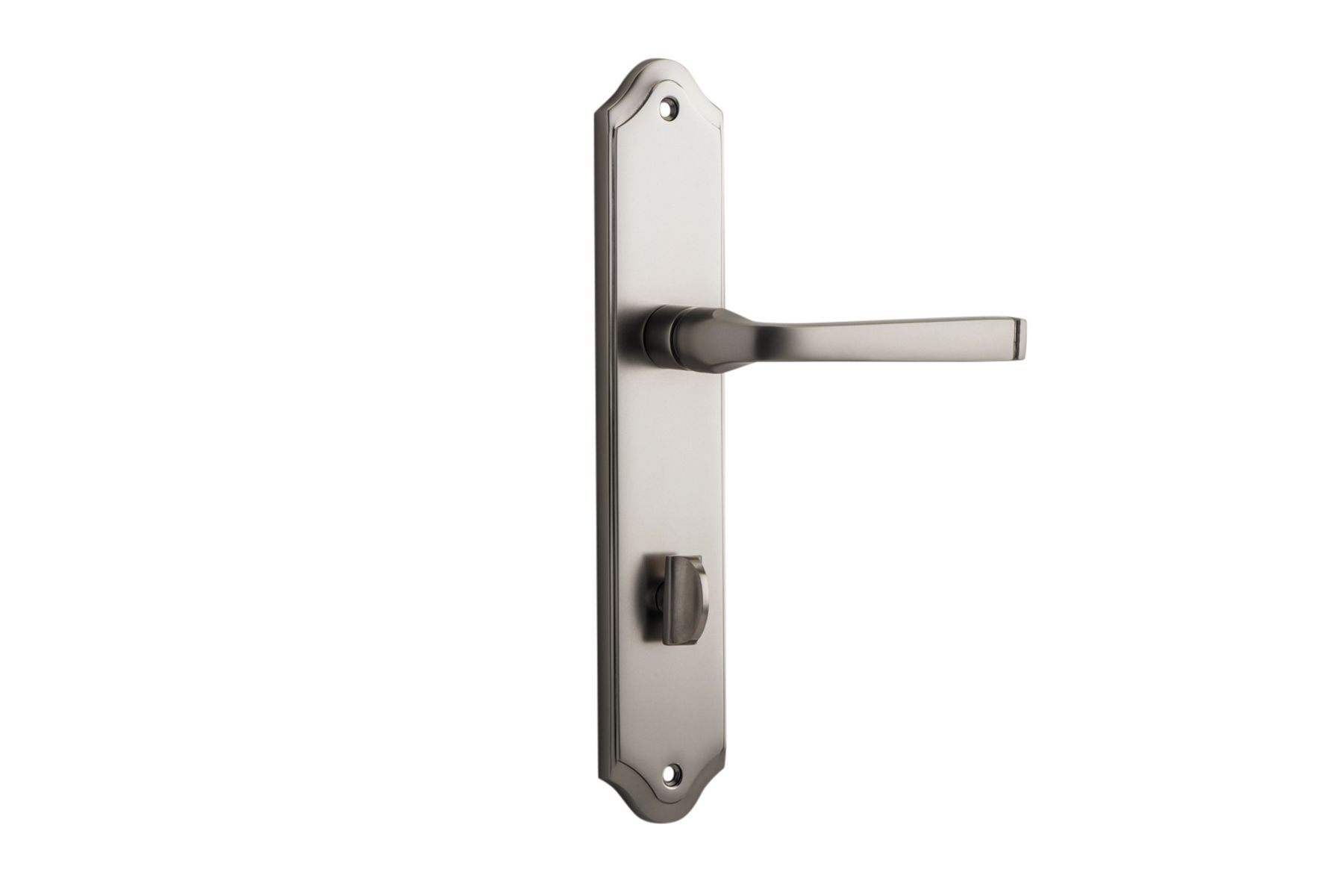 14720P85 - Annecy Lever - Shouldered Backplate - Satin Nickel - Privacy