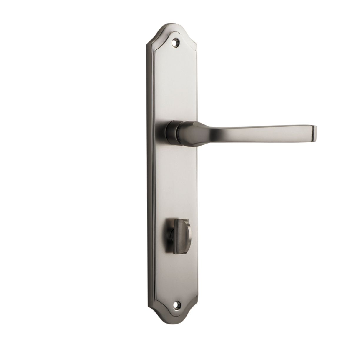 14720P85 - Annecy Lever - Shouldered Backplate - Satin Nickel - Privacy
