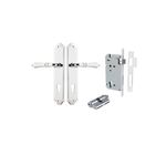 11712KENTR60KK - Sarlat Lever - Shouldered Backplate Entrance Kit with High Security Lock - Polished Chrome - Entrance