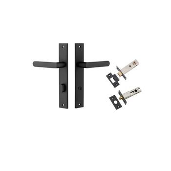 Osaka Lever - Rectangular Backplate Privacy Kit with Privacy Turn