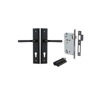 Annecy Lever - Stepped Backplate Entrance Kit with High Security Lock