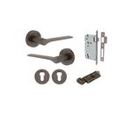0361KENTR60KT - Como Lever - Round Rose Entrance Kit with High Security Lock - Signature Brass - Entrance