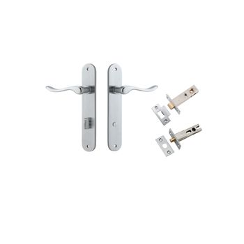 Stirling Lever - Oval Backplate Privacy Kit with Privacy Turn
