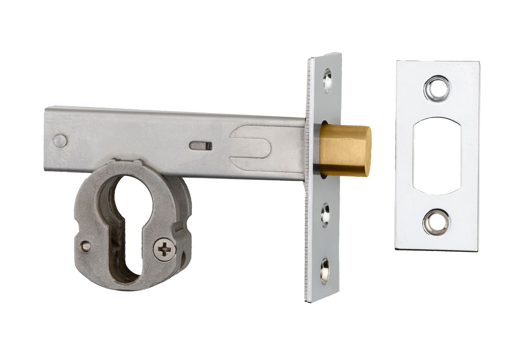 22154 - Euro Mortice Deadbolt - 60mm Backset - Polished Chrome - Entrance