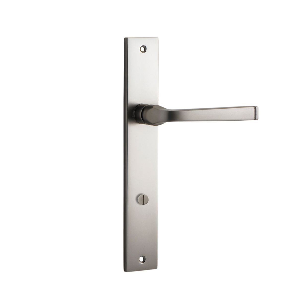 14708P85 - Annecy Lever - Rectangular Backplate - Satin Nickel - Privacy