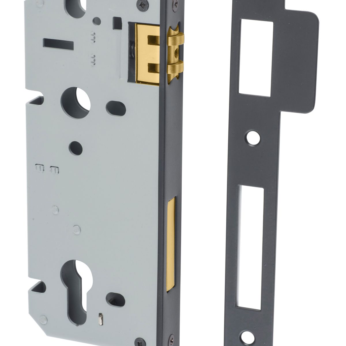 6070 - 85mm Euro Roller Mortice Lock - 45mm Backset - Matt Black