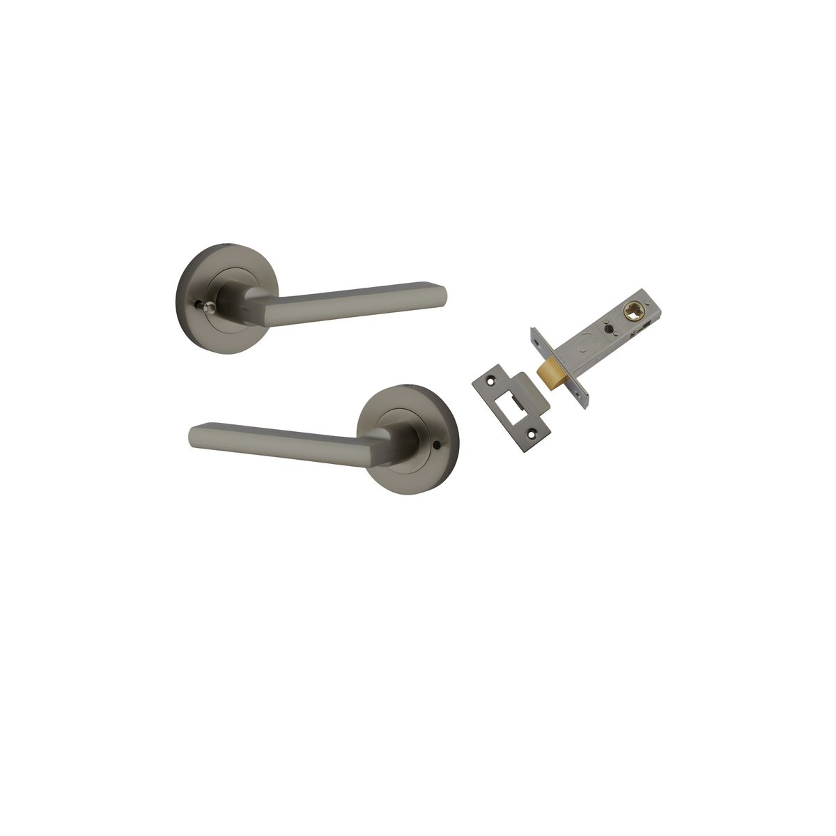 16874KIBPRIV60 - Baltimore Lever - Round Rose (Inbuilt Privacy) - Graphite PVD - Privacy