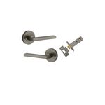 16874KIBPRIV60 - Baltimore Lever - Round Rose (Inbuilt Privacy) - Graphite PVD - Privacy