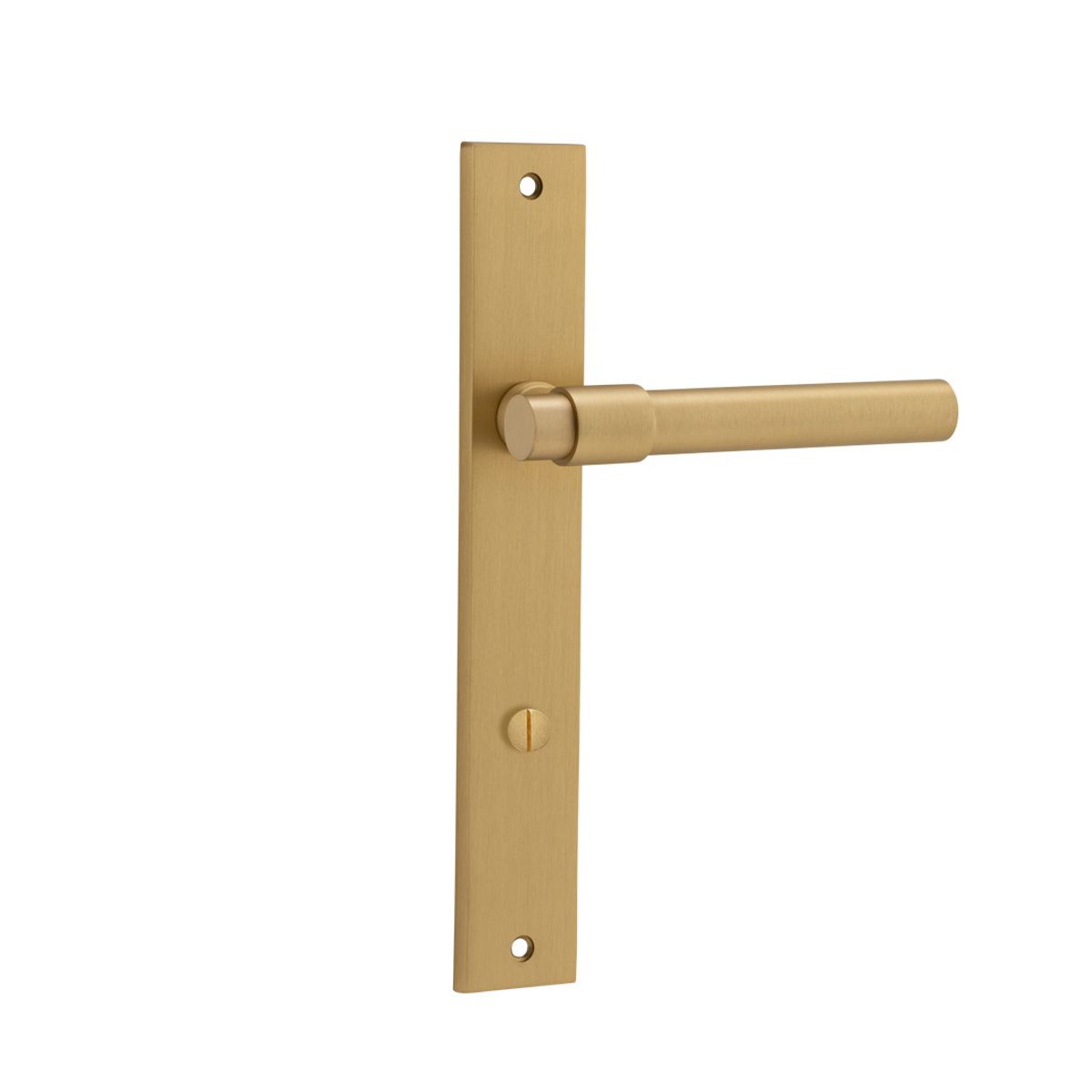 15396P85 - Helsinki Lever - Rectangular Backplate - Brushed Brass - Privacy