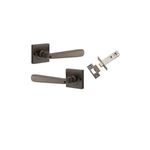 21191KIBPRIV60 - Copenhagen Lever - Square Rose (Inbuilt Privacy) - Signature Brass - Privacy