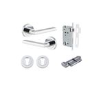 9214KENTR60KT - Baltimore Lever - Round Rose Entrance Kit with Separate High Security Lock - Polished Chrome - Entrance