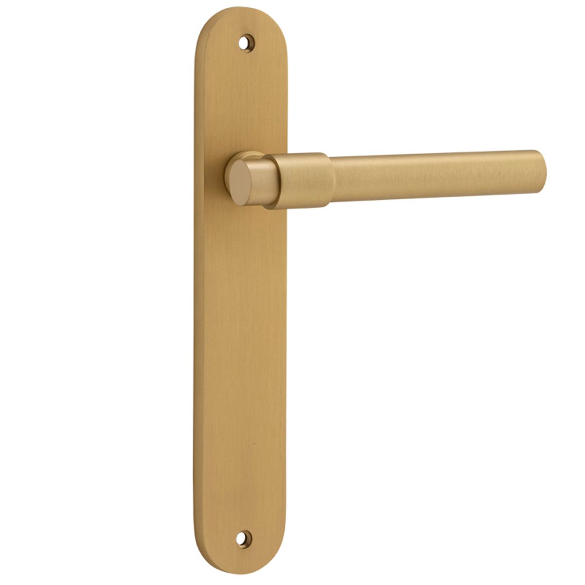 15400 - Helsinki Lever - Oval Backplate - Brushed Brass - Passage