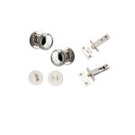 0218KPRIV60 - Paddington Knob - Round Rose Privacy Kit with Separate Privacy Turn - Polished Nickel - Privacy