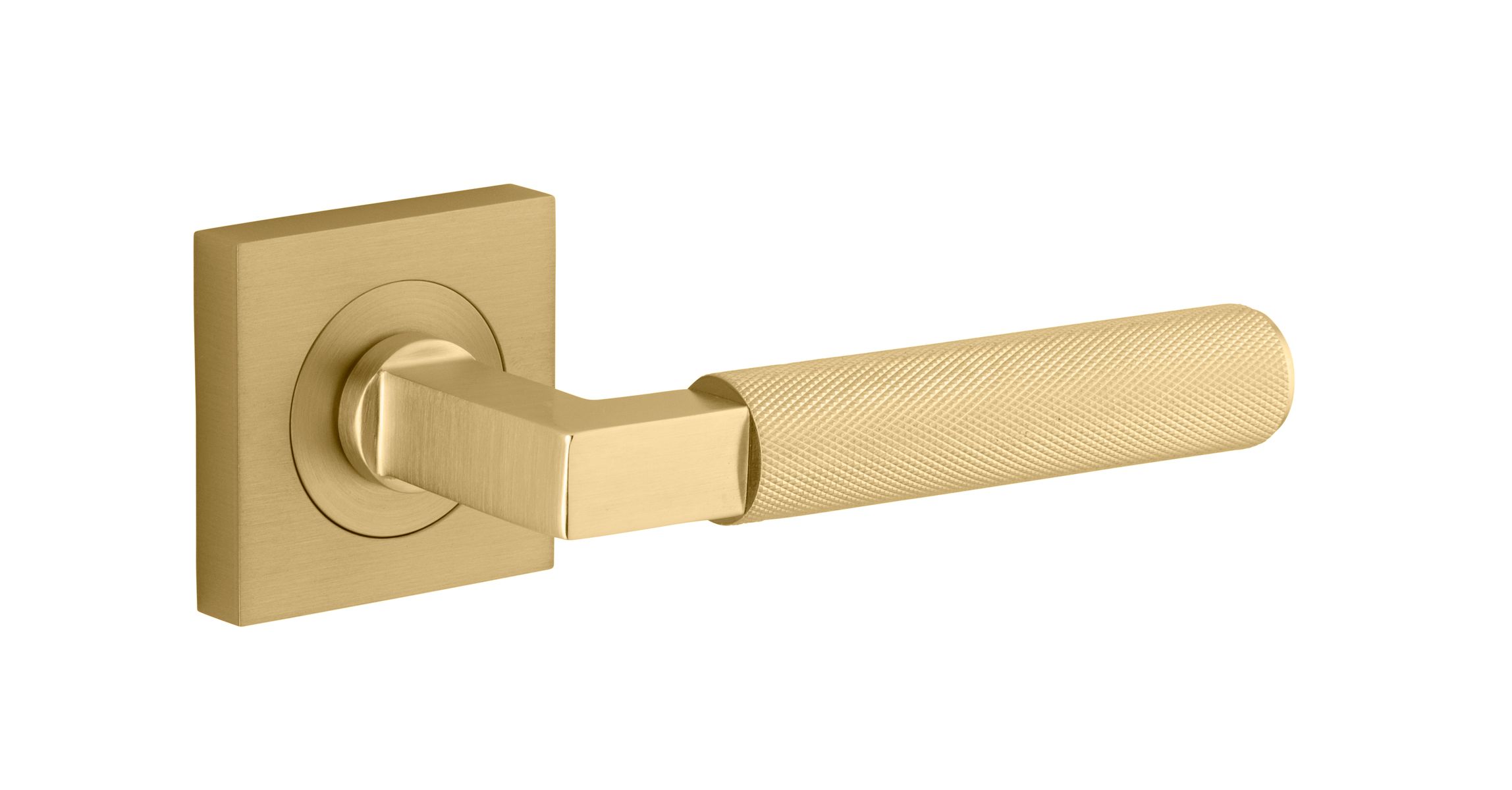 16269 - Brunswick Lever -  Square Rose - Brushed Gold PVD - Passage