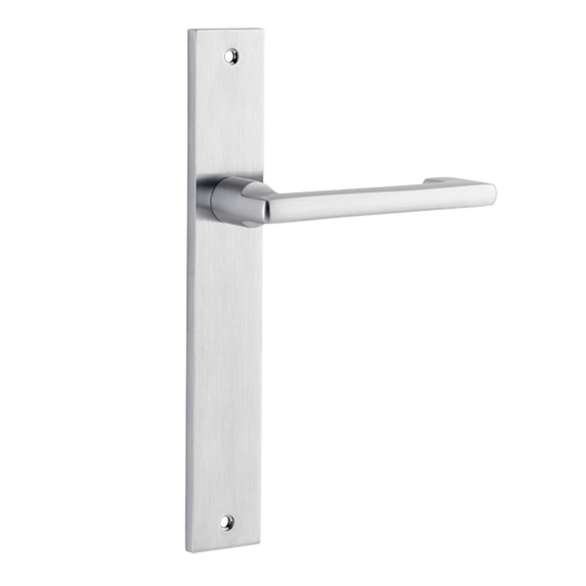 12348 - Baltimore Return Lever - Rectangular Backplate - Brushed Chrome - Passage