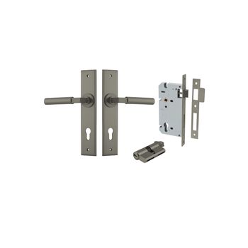 Berlin Lever - Chamfered Backplate Entrance Kit with High Security Lock