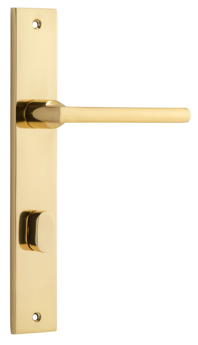 10202P85 - Baltimore Lever - Rectangular Backplate - Polished Brass - Privacy