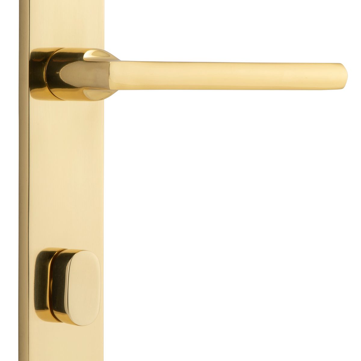 10202P85 - Baltimore Lever - Rectangular Backplate - Polished Brass - Privacy