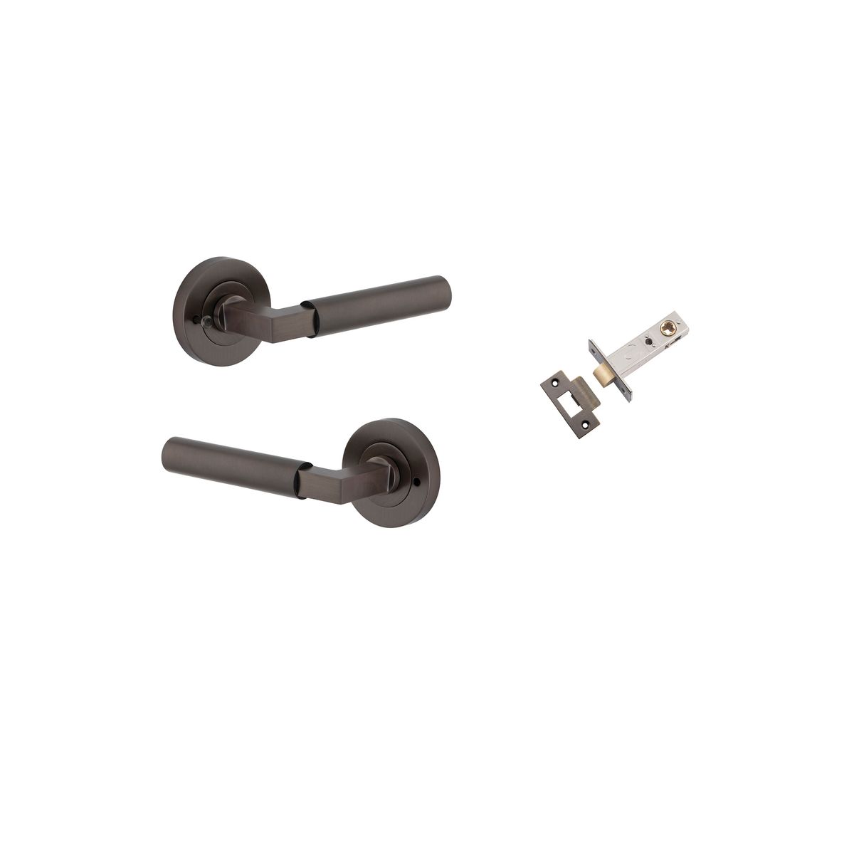 0341KIBPRIV60 - Berlin Lever - Round Rose Privacy Kit (Inbuilt Privacy) - Signature Brass - Privacy