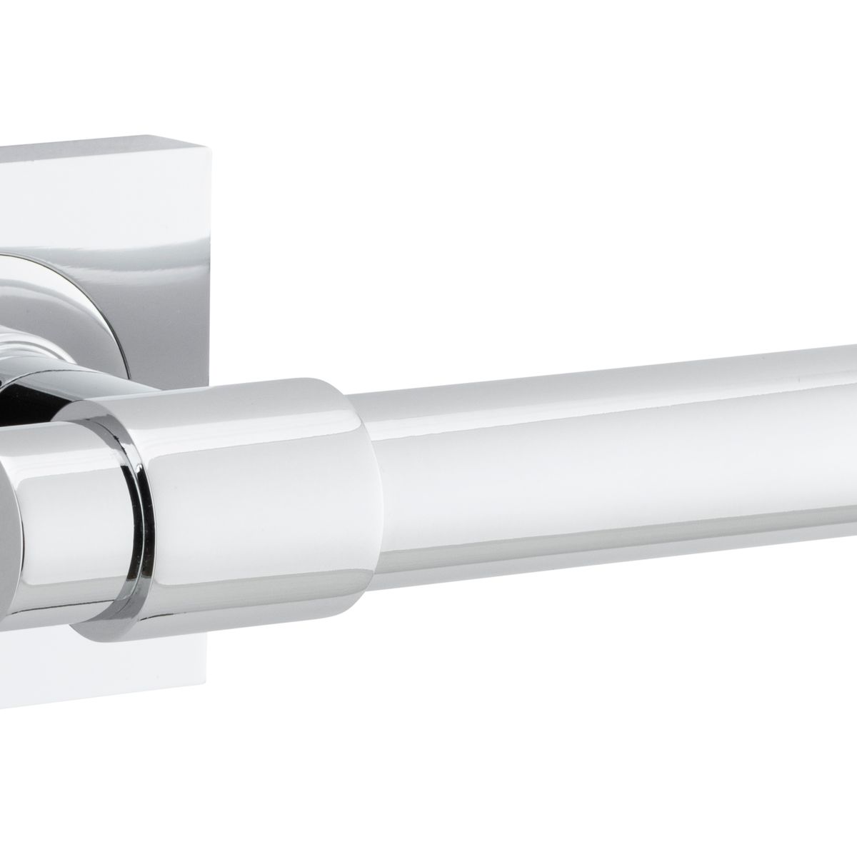 21204KIBPRIV60 - Helsinki Lever - Square Rose (Inbuilt Privacy) - Polished Chrome - Privacy