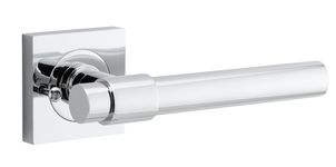 21204KIBPRIV60 - Helsinki Lever - Square Rose (Inbuilt Privacy) - Polished Chrome - Privacy