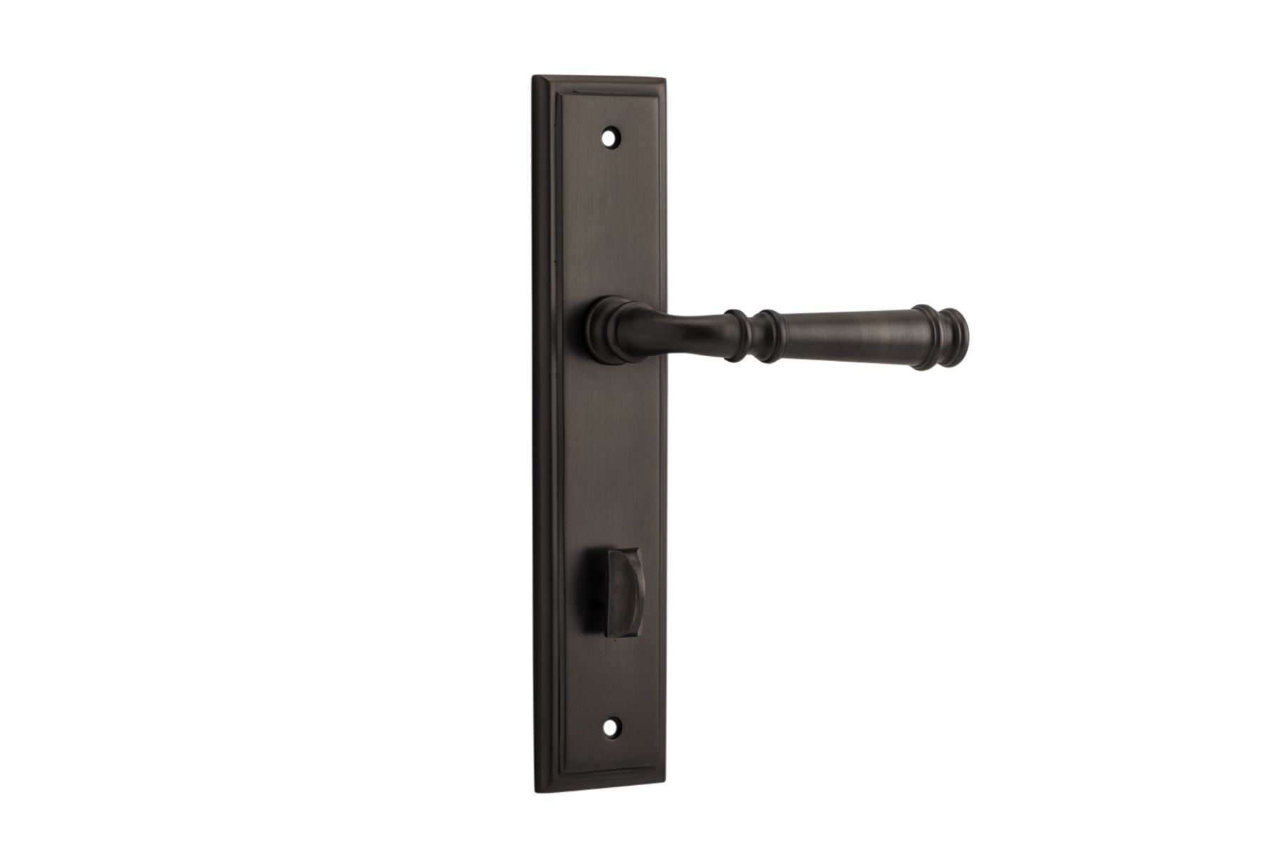10742P85 - Verona Lever - Stepped Backplate - Signature Brass - Privacy