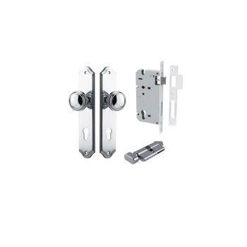 Paddington Knob - Shouldered Backplate Entrance Kit with High Security Lock
