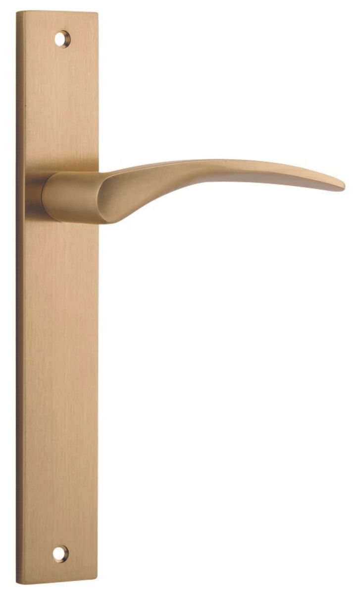 15704 - Oxford Lever - Rectangular Backplate - Brushed Brass - Passage