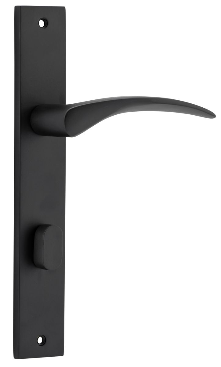 12704P85 - Oxford Lever - Rectangular Backplate - Matt Black - Privacy