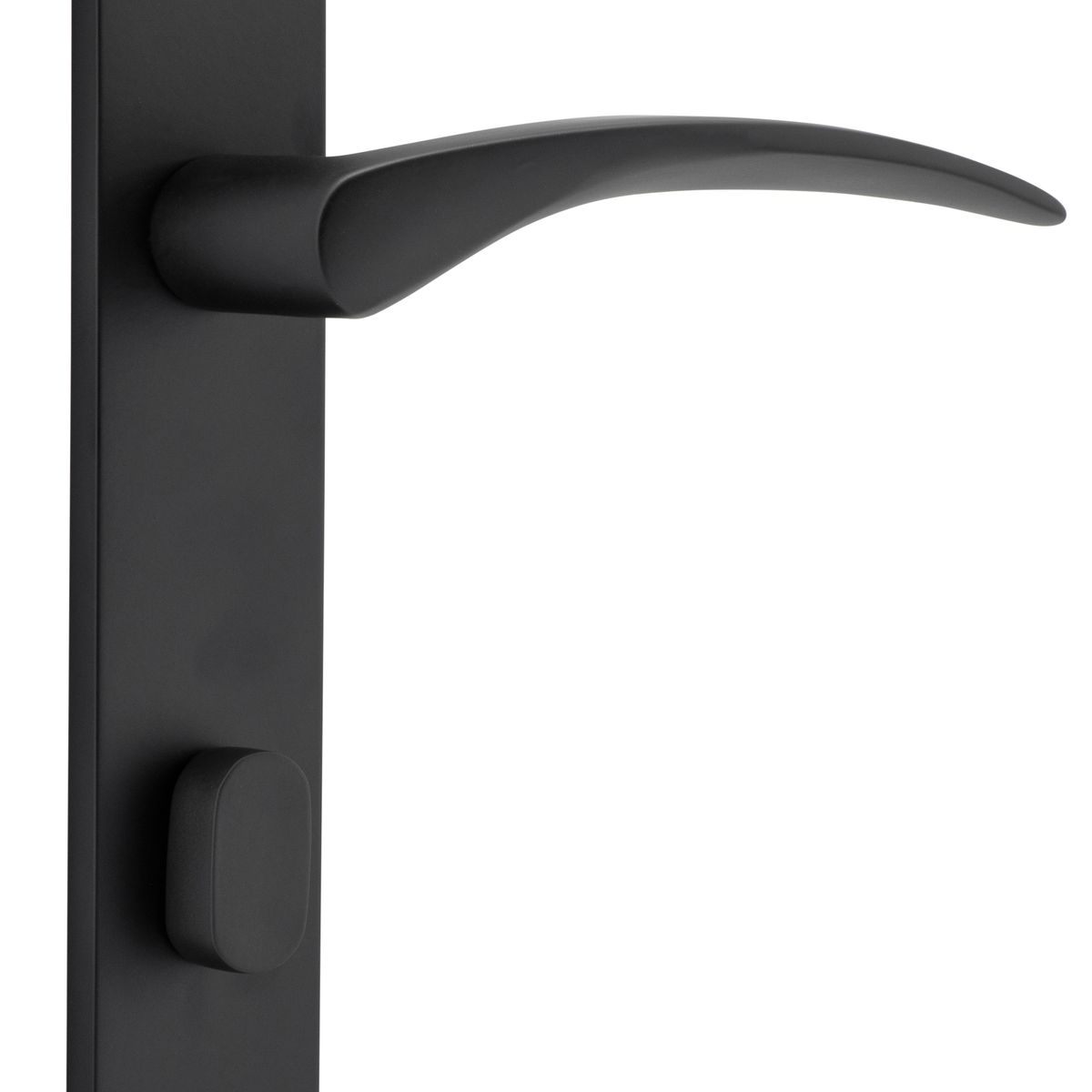 12704P85 - Oxford Lever - Rectangular Backplate - Matt Black - Privacy