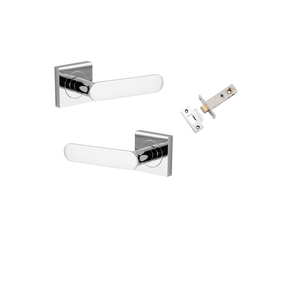 0404KPASS60 - Bronte Lever - Square Rose Passage Kit - Polished Chrome - Passage