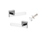 0404KPASS60 - Bronte Lever - Square Rose Passage Kit - Polished Chrome - Passage