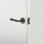 0313 - Verona Lever - Round Rose - Matt Black - Passage