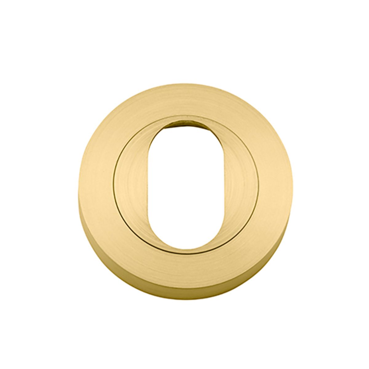 17120 - Oval Escutcheon - Round - Brushed Gold PVD