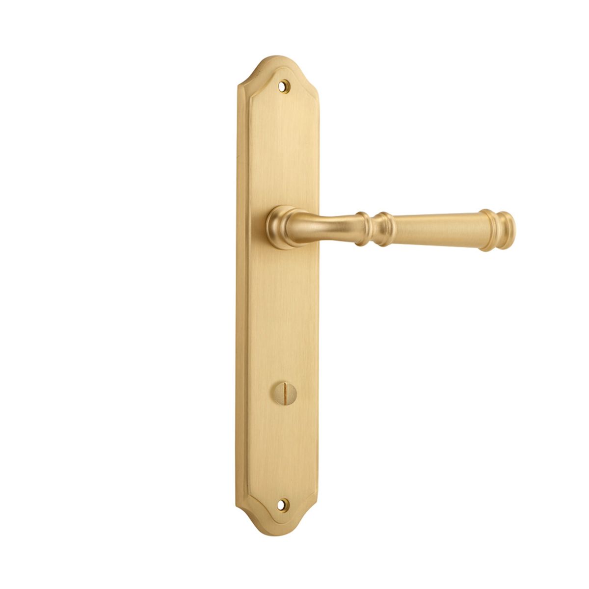 13218P85 - Verona Lever - Shouldered Backplate - Brushed Brass - Privacy